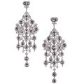 A pair of large chandelier diamond earrings,